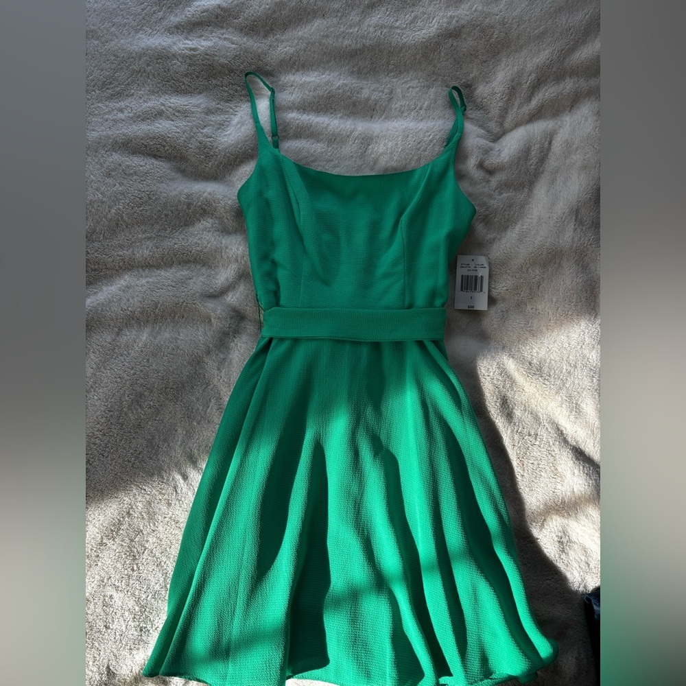 B. Smart Vibrant Green Mini Dress